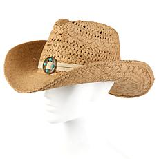 "As Is" TWRHLL by Christie Brinkley Western Straw Hat