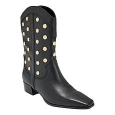 "As Is" Vince Camuto Prilie Leather Studded Western Boot