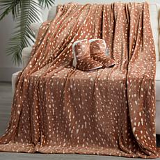 "As Is" Warm & Cozy 60 x 80 Plush Throw and Bootie Gift Set