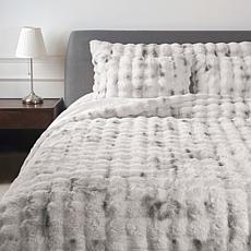 "As Is" Warm & Cozy Faux Fur Bubble Comforter Set