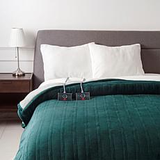 "As Is" Warm & Cozy Plush to Sherpa Heated Blanket - Full