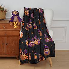 "As Is" Warm & Cozy Throw & Huggable Friend 