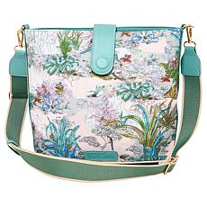 "As Is" Wildflower Parisian Toile Bucket Crossbody Bag