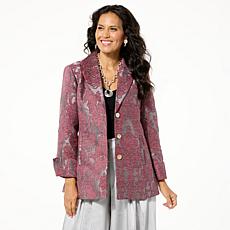"As Is" WynneCollection Chenille Jacquard Blazer Jacket