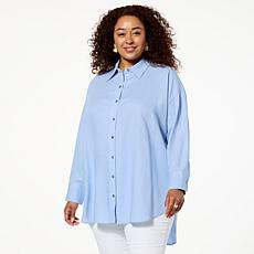 "As Is" WynneCollection Linen Blend Summer Shirt