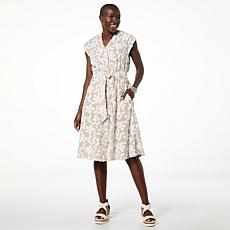 "As Is" WynneCollection Novelty Clip Jacquard Sleeveless Dress