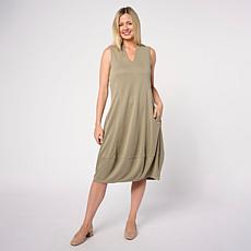 "As Is" WynneCollection Sueded Jersey Sleeveless Balloon Dress