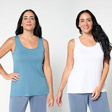 As Is WynneLayers 2-pack Scoop Neck Tank Set