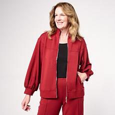 "As Is" WynneLayers Cloud Knit Mock Neck Jacket