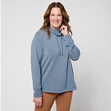 "As Is" WynneLayers Drawstring Collar Long-Sleeve Turtleneck Top