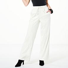 "As Is" WynneLayers Microsuede Straight Leg Pant