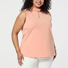 "As Is" WynneLayers Modern Ruffle Neck Sleeveless Top