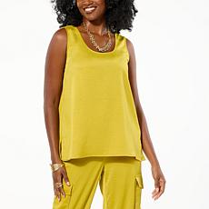 "As Is" WynneLayers Peach Hammered Satin Tank
