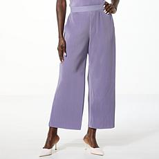 "As Is" WynneLayers Plisse Knit Ankle Pant
