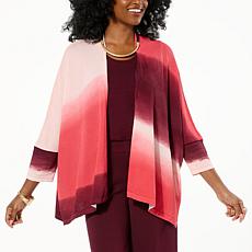 "As Is" WynneLayers Printed Sweater Knit Cardigan