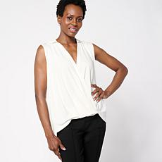 "As Is" WynneLayers Sleeveless Collared Twist Top