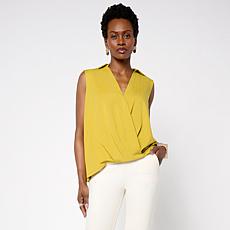 "As Is" WynneLayers Sleeveless Collared Twist Top