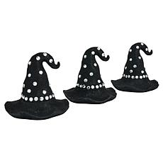 august & leo Glitter Jeweled Witch Hats Set of 3 