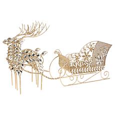 august & leo Jeweled Reindeer and Sleigh Set