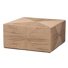 bali and pari Nakita Japandi Coffee Table with Woven Jute