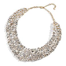 BAUBLEBAR Goldtone Clear Stone Cluster Statement Choker Necklace