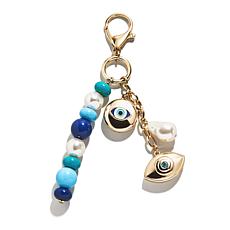 BAUBLEBAR Goldtone Evil Eye Beaded Bag Charm