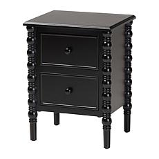 Baxton Studio Malinda Classic Wood End Table with Two Drawers