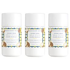 Beekman 1802 Goat Milk Coconut Cream Milk Stick Deodorant 3pk AS
