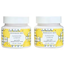 Beekman 1802 Goat Milk Whipped Body Cream 2-Piece Set - Sunshine Lemon