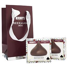 Beekman 1802 X Hershey's Kisses Milk Chocolate Bar Soap 2pc Gift Set