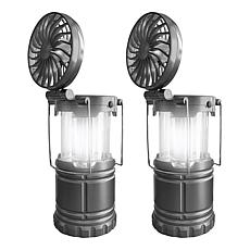 Bell + Howell Collapsible Power Lantern with Fan - 2-pack