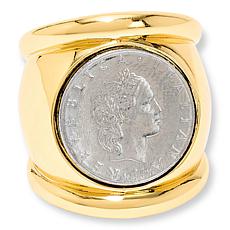 Bellezza 50 Lira Mini Coin Bronze Cigar Band Ring