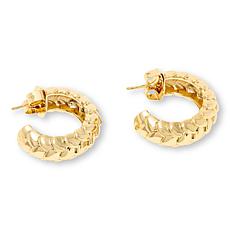 Bellezza Bronze Chunky Geometric Hoop Earrings