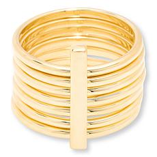 Bellezza Bronze Goldtone Faux Stack Ring