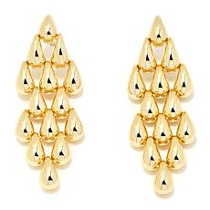 Bellezza Bronze Graduated Linked Teardrop Chandelier Earrings