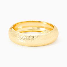 Bellezza Bronze Hammered Wide Hinged Bangle