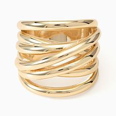 Bellezza Bronze Illusion 7-Row Criss Cross Ring