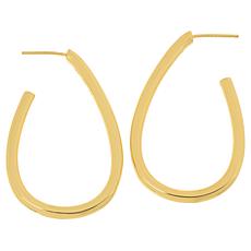 Bellezza Bronze Open Oval Hoop Earrings - 1-5/8"