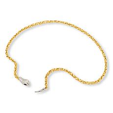 Bellezza Bronze Snake Design Byzantine-Link Chain Necklace