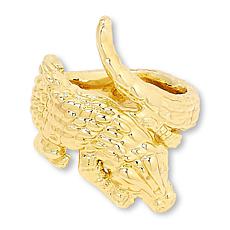 Bellezza Bronze Textured Crocodile Ring 