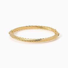 Bellezza Bronze Twisted Hinged Bangle