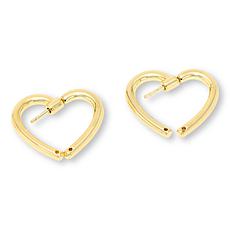 Bellezza Two-Piece Heart Shaped Hoop Earrings