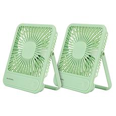 Bell+Howell 2-Pack Rechargeable Personal Fans with 3 Speeds