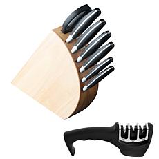 BergHOFF Forged 8pc Stainless Steel Cutlery Set with Block & Sharpener