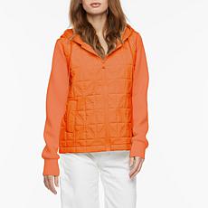 Bernardo Diamond Quilt Mix Media Hoodie