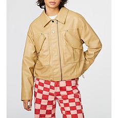 Bernardo Short Faux Leather Jacket