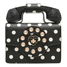 Betsey Johnson Miss Connection Polka Dot Phone Crossbody Handbag