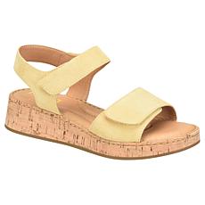 Born Cabanas Suede Sandal with Cork Wedge 