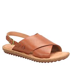 Born Santa Rosa Leather Criss-Cross Slingback Sandal
