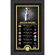 Boston Bruins 6-Time Stanley Cup Champion 12" x 20" Commemorative F...